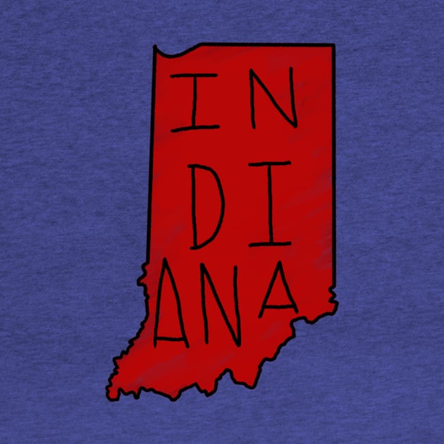 The State of Indiana - Red by loudestkitten